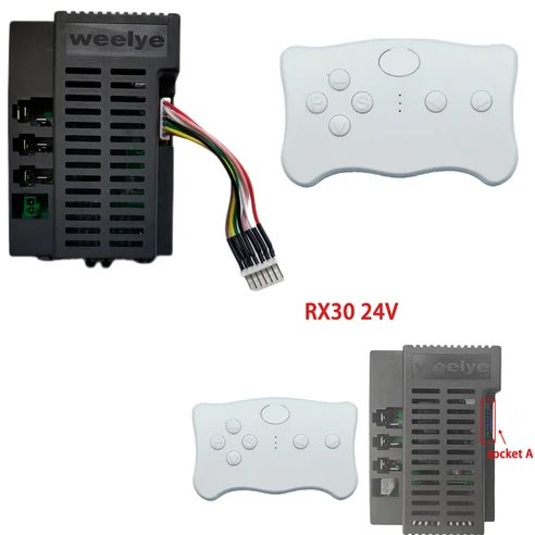 Weelye 24볼트 RX30 RX74 FCC 어린이 전동 자동차 2.4G 블루투스 컨트롤러 수신기 메인보드 PCB 회로 기판 ...