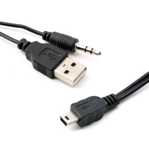 COMS USB 미니 케이블(5P + ST3.5) Y형 50cm/NA088, 1개, 1cm