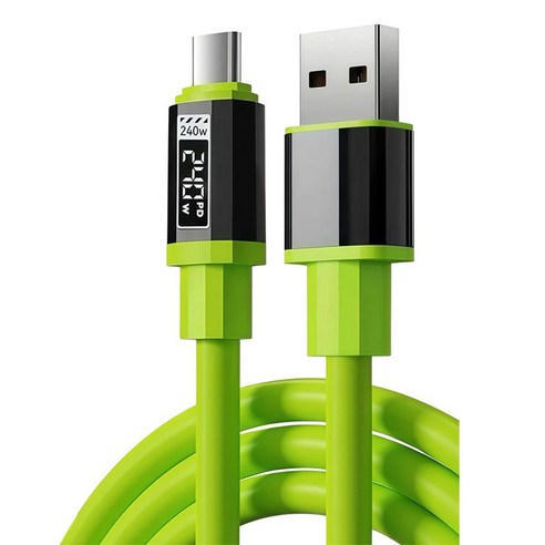 PD 240W C타입 초고속 충전케이블2m HJSJ, 1개, 그린, 200mm