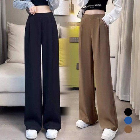 가을바지 와이드밴딩 하이웨스트 여자바지 여성