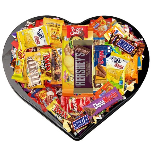 화이트데이 초콜릿 사탕 선물 가나슈 대형 블랙 하트초콜릿 과자 간식 초콜릿 선물 세트