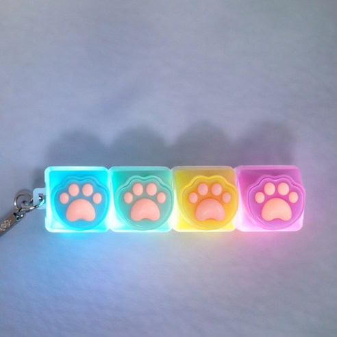LED고양이 키캡키링 키보드키링 딸깍이 클릭커 클리커 열쇠고리