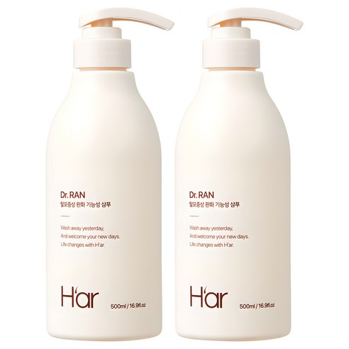 하아르H'ar NEW 계란유래 단백질 샴푸 달걀샴푸, 500ml, 2개
