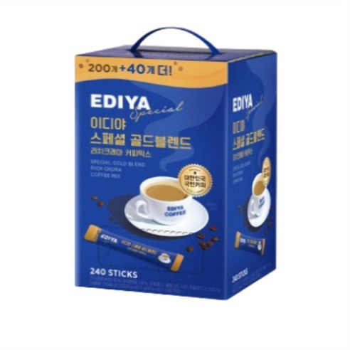 이디야 스페셜 골드블렌드 리치크레마 커피믹스, 11g, 240개입, 1개