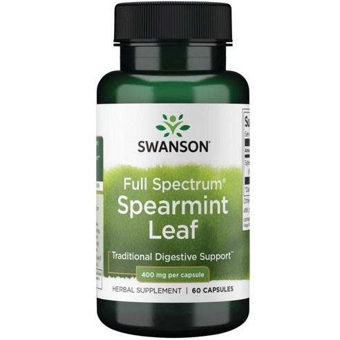 스완슨 풀 스펙트럼 스피어민트 400mg 캡슐, 1개