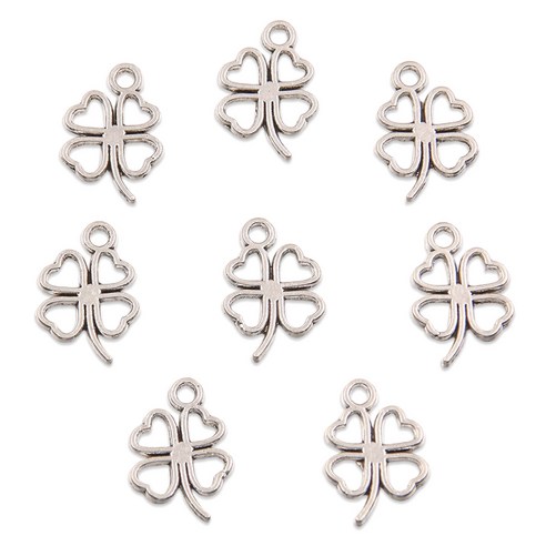 [SW] 참장식 펜턴트 100pcs, 네잎  클로버 100pcs, 1개