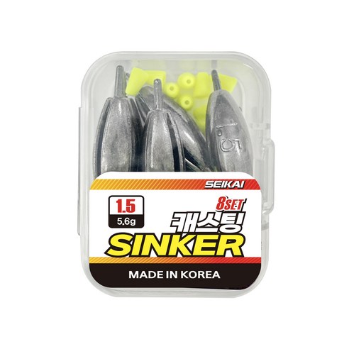 캐스팅 싱커 수중찌 스플릿샷 멀티싱커, 1개, 8개입