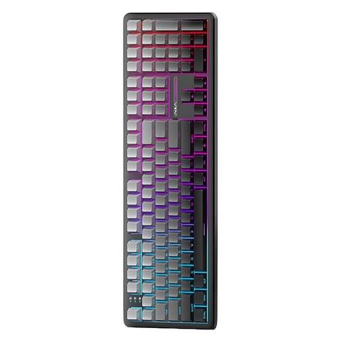 AULA F108 108키 RGB 3모드 기계식 키보드 키캡 포함, 파인 더스트 그라데이션, 풍령축, 제조사축
