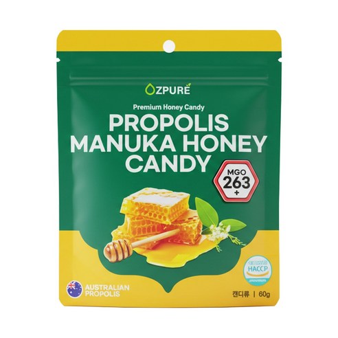 오즈퓨어 프로폴리스 마누카꿀 캔디, 60g, 1개