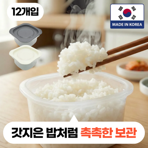 모디움 촉촉한 국산 전자레인지 냉동밥 보관 용기, 300ml, 12개