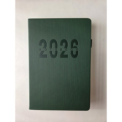 DOA양지 2026년 날짜형 노트 플래너 A5 다이어리 업무용 수첩 일기장 만년다이어리 노트, 짙은 녹색