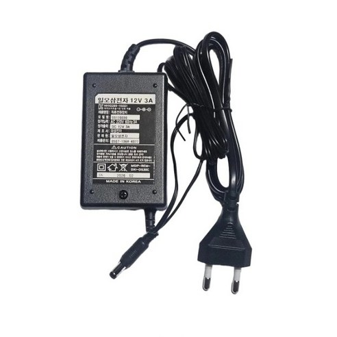 국산 12V 3A CCTV 소형가전 다용도 어댑터, 1개, 검정
