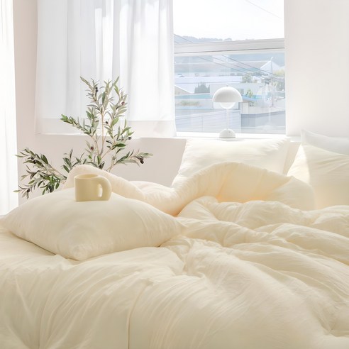 그래이불의 몽글몽글한 마이크로 워싱 모달 차렵이불로 사계절 내내 편안함을 누리세요.