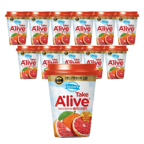 덴마크 테이크 얼라이브 블러드오렌지, 250ml, 12개