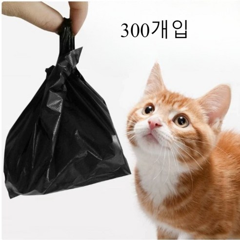 반려동물 풉백 리필형 배변봉투 블랙, 1개, 300개입, 검정색