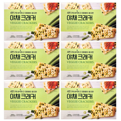 대파향이 향긋한 야채 크래커, 340g, 6개