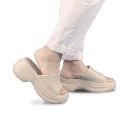 여성 nature sole 워킹폼 통굽 족저근막염 키높이 사무실 슬리퍼