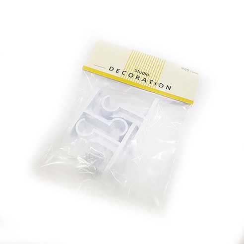 민광 커튼 브라켓 3개입 15mm / 커튼봉 부품 걸이, 화이트, 1개