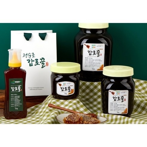 정순조감로꿀 국산 100% 감로꿀 제천 토종 프리미엄 천연 벌꿀 500g, 1개 이미지 2