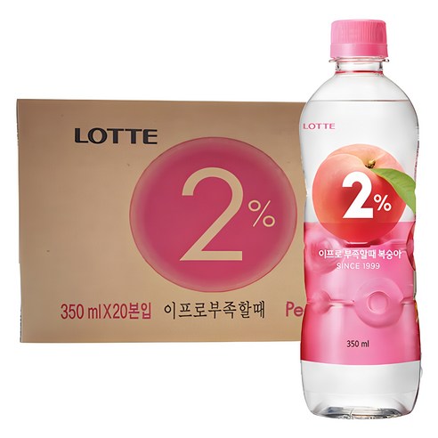 이프로 부족할때 복숭아, 350ml, 20개 350ml × 20개, 개당 용량 × 총 수량 섬네일