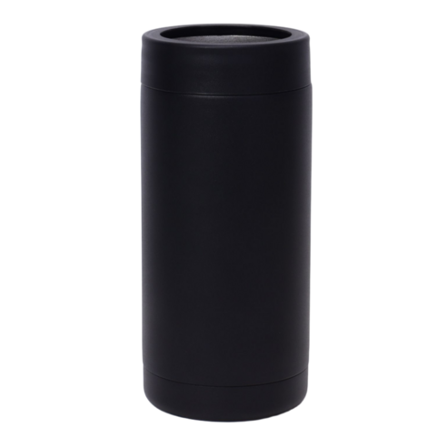 혼술반려 보온 보냉컵 스테인리스 캔쿨러 아이싱 맥주캔홀더, 1개, 500ml 블랙