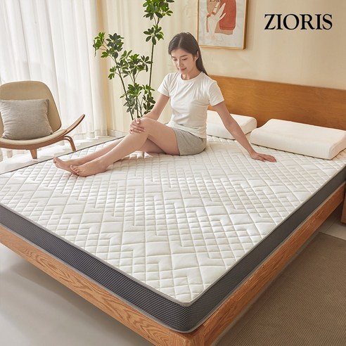 지오리스 꿀딥슬립 푹신한 접이식 바닥 및 침대용 25D 라텍스 메모리폼 매트리스 후기 분석 - 인체공학 7존 설명