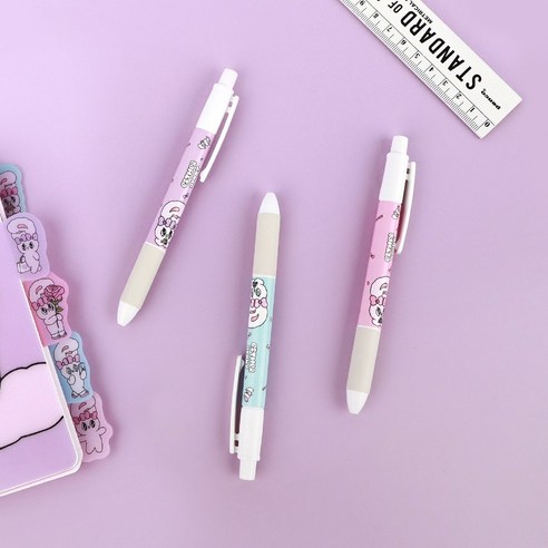 에스더버니 회전식 3색펜 0.5mm (3 option), 핑크 (P_EB_009), 핑크 (P_EB_009)