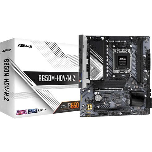 ASROCK B650M-HDVM.2 AMD 소켓 AM5 라이젠 7000 시리즈 프로세서 지원 - 인텔용 메인보드 | 쿠팡
