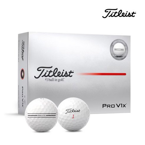 타이틀리스트 2025 Pro V1 Pro V1x 얼라인먼트 골프공 3피스 아쿠쉬네트코리아 정품, V1x 얼라인먼트 화이트, 1개, 12개입 V1x 얼라인먼트 화이트, 1개, 12개입
