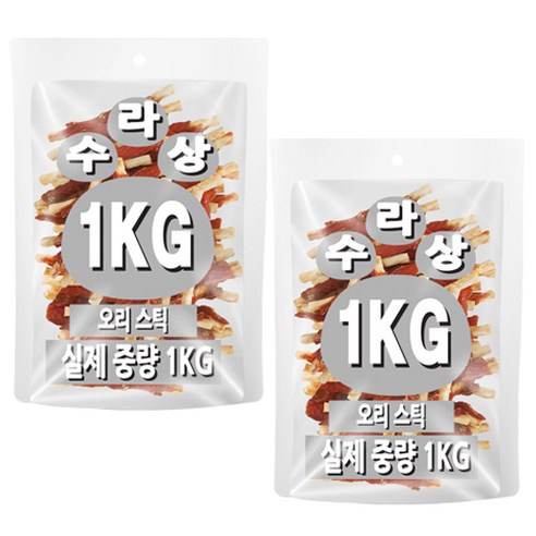 아이핏코리아 강아지 수라상 스틱 건조간식, 오리, 1kg, 2개