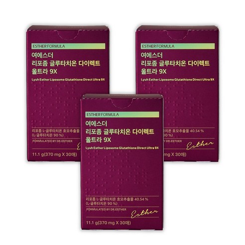 에스더포뮬러 여에스더 리포좀 글루타치온 다이렉트 울트라 9X, 11.1g, 3개