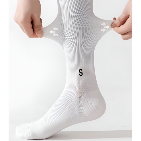 고탄성 골지 압박 필라테스 골프 요가 스포츠 롱삭스 2켤레 이미지 3