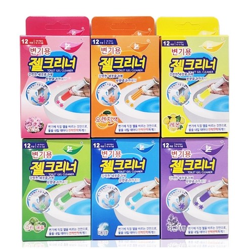 다나몰 플라워주사기 변기세정 방향 탈취 악취제거 6종향세트, 300g, 1세트