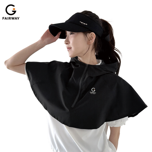 Fairway 골프우비 레인후드 남녀공용, 1개, 클래식블랙