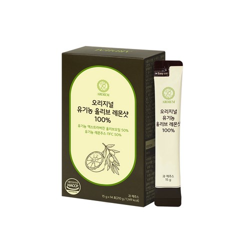 아르디엠 오리지널 유기농 올리브 레몬샷 100% 올레샷, 210g, 1박스