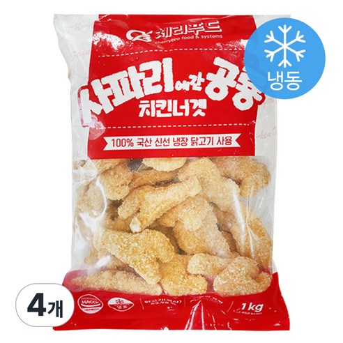 체리푸드 사파리에 간 공룡치킨너겟 1kg 국내산 순살 치킨너겟, 1kg, 4개