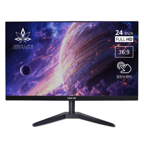 뷰라이프 24형 FHD 터치모니터 IPS 와이드 정전식 터치스크린 HDMI 케이블 포함 TM-23, 61.5cm