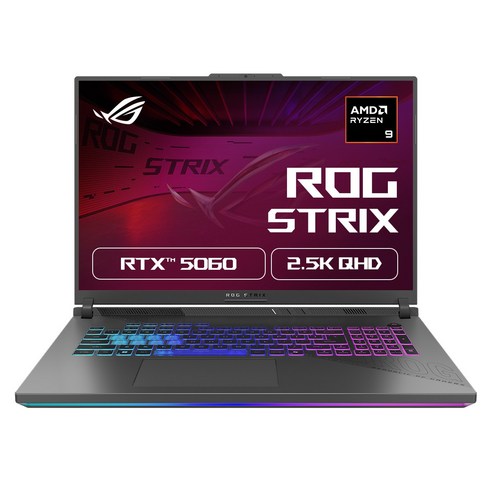 에이수스 2025 ROG 스트릭스 G18 라이젠9 라이젠 9000 시리즈 지포스 RTX 5060, GRAY, 1TB, 16GB, WIN11 Home, (국내A/s가능)g814fm-s9020