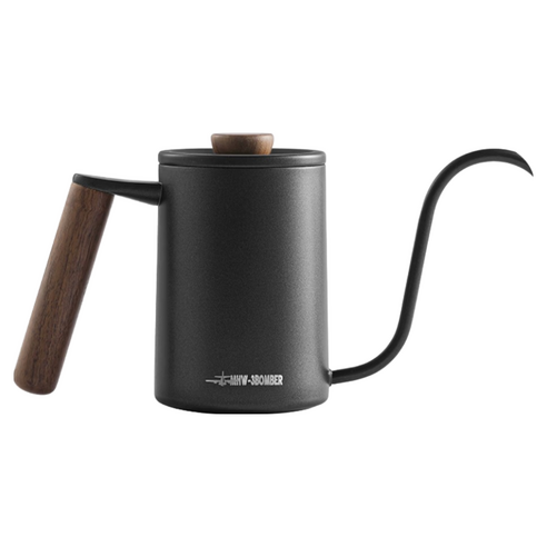 쓰리바머 플래닛 핸드 드립 커피 포트 400ml, 1개, 매트 블랙