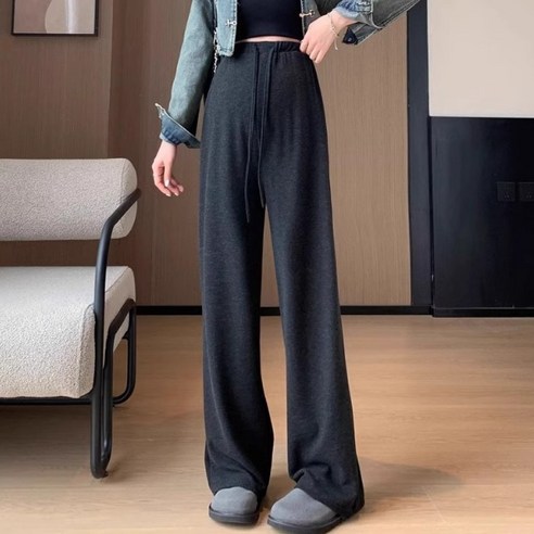 디아쿠아 티아 임산부도 편안한 와이드핏 스트링 트레이닝 팬츠
