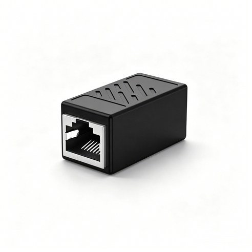 RJ45 커플러 CAT6 FTP 랜선 연결 커넥터 1Gbps LAN 케이블 연장 젠더, 1개, 블랙