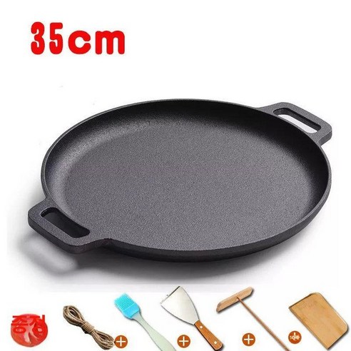 원형 삼겹살 무쇠 판 고기 업소용 떡볶이 불 구이판 닭갈비 불판 철판 주물팬 - 그릴팬 | 쿠팡