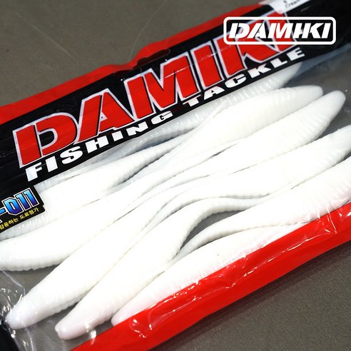 다미끼 아머쉐드 5인치 광어 다운샷 웜, 1세트, 6.4g, 210 CREAM WHITE