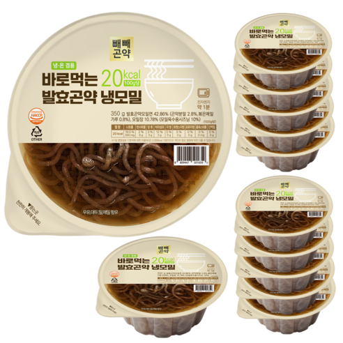 100g당 20kcal 바로먹는 발효곤약 냉모밀, 350g, 12개 350g × 12개, 350g × 12개 섬네일