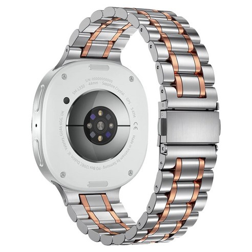 듀얼 라인 메탈 스트랩 갤럭시워치8 클래식 46mm 44mm 40mm 호환, 로즈골드