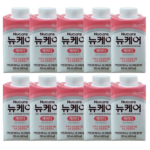 대상wellife 뉴케어 케이디 비투석 신장질환용 균형영양식, 10개, 200ml