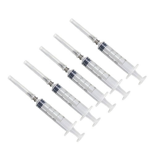 리브온 소분 다용도 작업 니들 분리 스포이드 주사기 5ML, 5개, 투명