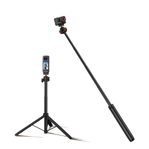 FLYMILE 인스타360 Ace Pro/Pro 2/X5 마그네틱 퀵릴리즈 삼각대 5단 신축 140cm 휴대용 촬영 스탠드, 1개, for ace pro/x5