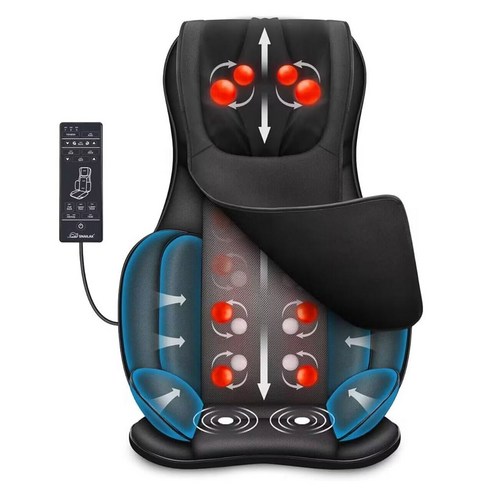 온열 스네일락스 마사지기 전신 마사지 의자 패드 조절 가능한 압박 시아츠 시트 쿠션 여성, Massage Chair Pad 232A-N