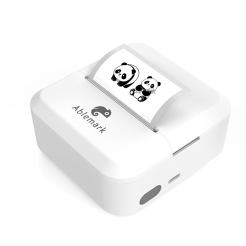 Ablemark 라벨기 프린터 스티커 라벨 프린터기 가정용 상용 연속 출력 이름 바코드 QR코드, 1개, 화이트